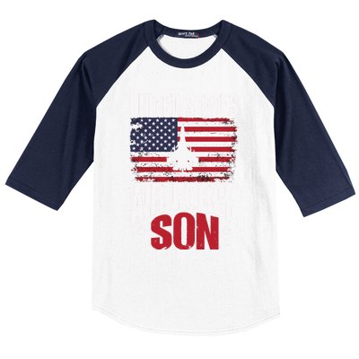 Us Air Force Veteran United Sates Air Force Son Cool Gift Baseball Sleeve Shirt