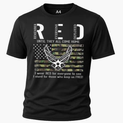US Air Force Support RED Friday Remember Everyone Deployed Performance Shirt
