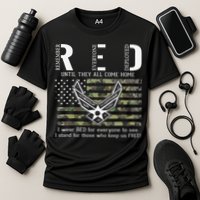 US Air Force Support RED Friday Remember Everyone Deployed Performance Shirt
