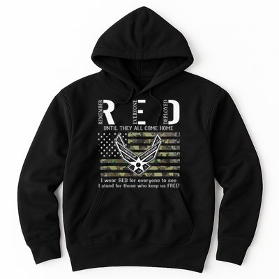 US Air Force Support RED Friday Remember Everyone Deployed Hoodie