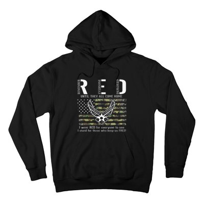 US Air Force Support RED Friday Remember Everyone Deployed Hoodie