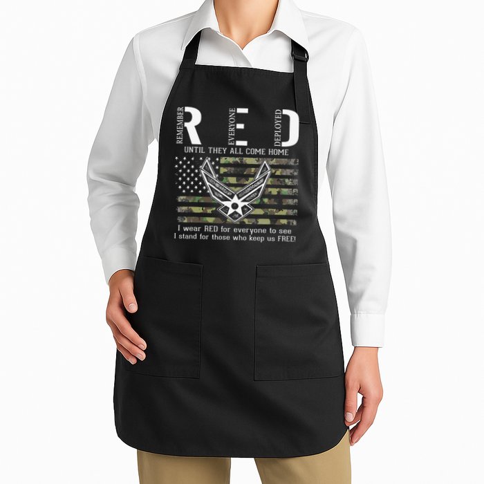 US Air Force Support RED Friday Remember Everyone Deployed Apron