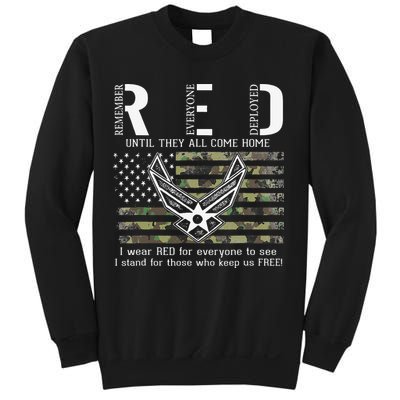 US Air Force Support RED Friday Remember Everyone Deployed Sweatshirt