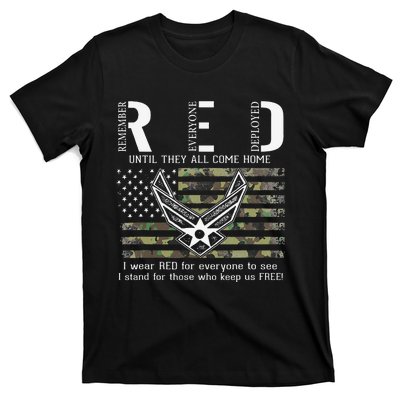 US Air Force Support RED Friday Remember Everyone Deployed T-Shirt