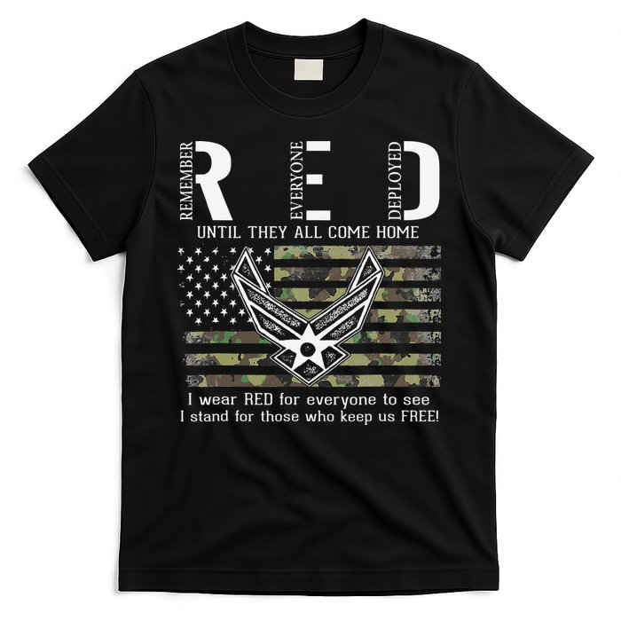 US Air Force Support RED Friday Remember Everyone Deployed T-Shirt