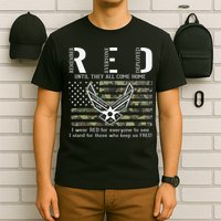 US Air Force Support RED Friday Remember Everyone Deployed T-Shirt