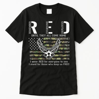 US Air Force Support RED Friday Remember Everyone Deployed Tall T-Shirt