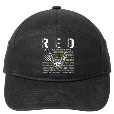US Air Force Support RED Friday Remember Everyone Deployed 7-Panel Snapback Hat