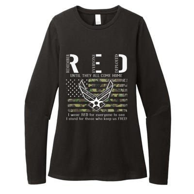 US Air Force Support RED Friday Remember Everyone Deployed Womens CVC Long Sleeve Shirt