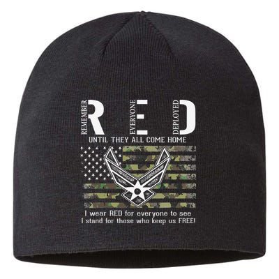 US Air Force Support RED Friday Remember Everyone Deployed Sustainable Beanie