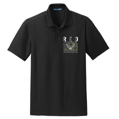 US Air Force Support RED Friday Remember Everyone Deployed Dry Zone Grid Polo
