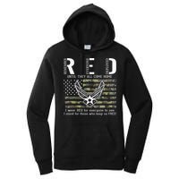 US Air Force Support RED Friday Remember Everyone Deployed Women's Pullover Hoodie