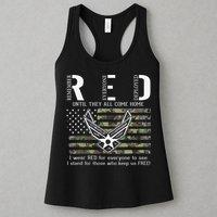 US Air Force Support RED Friday Remember Everyone Deployed Womens Tank Top
