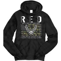 US Air Force Support RED Friday Remember Everyone Deployed Tie Dye Hoodie