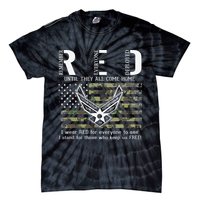 US Air Force Support RED Friday Remember Everyone Deployed Tie-Dye T-Shirt
