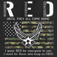 US Air Force Support RED Friday Remember Everyone Deployed Trucker Hat