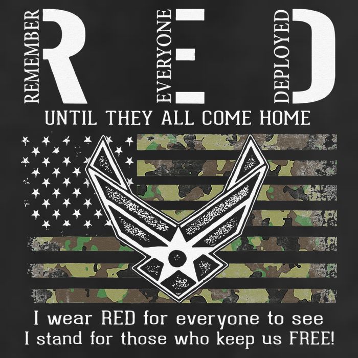 US Air Force Support RED Friday Remember Everyone Deployed Trucker Hat