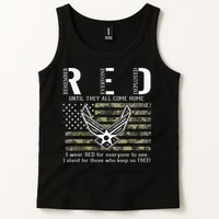 US Air Force Support RED Friday Remember Everyone Deployed Tank Top