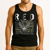 US Air Force Support RED Friday Remember Everyone Deployed Tank Top