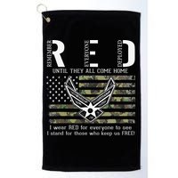 US Air Force Support RED Friday Remember Everyone Deployed Golf Towel