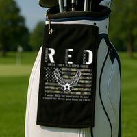 US Air Force Support RED Friday Remember Everyone Deployed Golf Towel