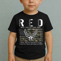 US Air Force Support RED Friday Remember Everyone Deployed Toddler T-Shirt