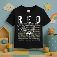 US Air Force Support RED Friday Remember Everyone Deployed Toddler T-Shirt