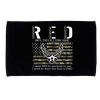 US Air Force Support RED Friday Remember Everyone Deployed Microfiber Hand Towel