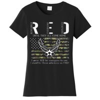 US Air Force Support RED Friday Remember Everyone Deployed Women's T-Shirt