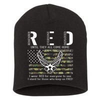 US Air Force Support RED Friday Remember Everyone Deployed Short Acrylic Beanie