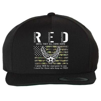 US Air Force Support RED Friday Remember Everyone Deployed Wool Snapback Cap