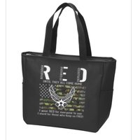US Air Force Support RED Friday Remember Everyone Deployed Zip Tote Bag