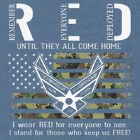 US Air Force Support RED Friday Remember Everyone Deployed Garment-Dyed Sweatshirt
