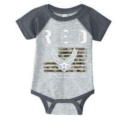US Air Force Support RED Friday Remember Everyone Deployed Infant Baby Jersey Bodysuit