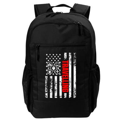 US American Flag Explore Whole World Patriotic Travelling Backpack