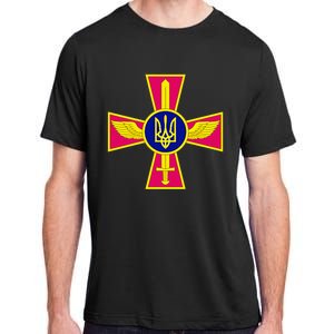 Ukrainian A.I.R Force Emblem Ukraine Armed Forces Uaf Adult ChromaSoft Performance T-Shirt