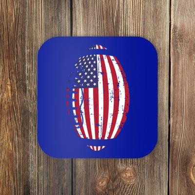 Us American Flag Football Patriotic Usa Gift Coaster