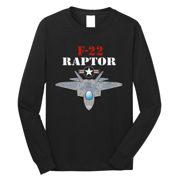 US Air Force Military Aviation F22 Raptor Proud Air Force Long Sleeve Shirt