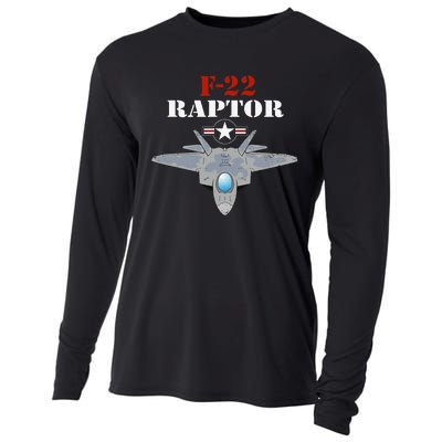 US Air Force Military Aviation F22 Raptor Proud Air Force Cooling Performance Long Sleeve Crew