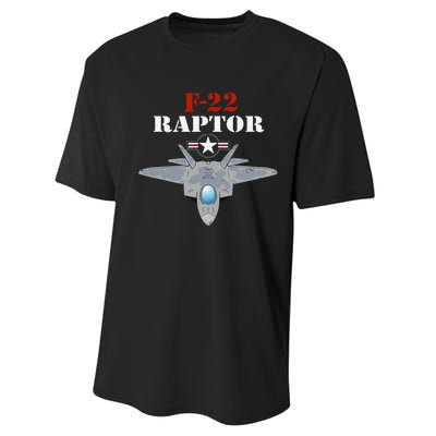 US Air Force Military Aviation F22 Raptor Proud Air Force Performance Sprint T-Shirt