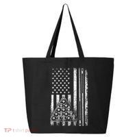 Usa American Flag Pool Player Sports Lover Billiard Game Gift Ideas For Fan 25L Jumbo Tote
