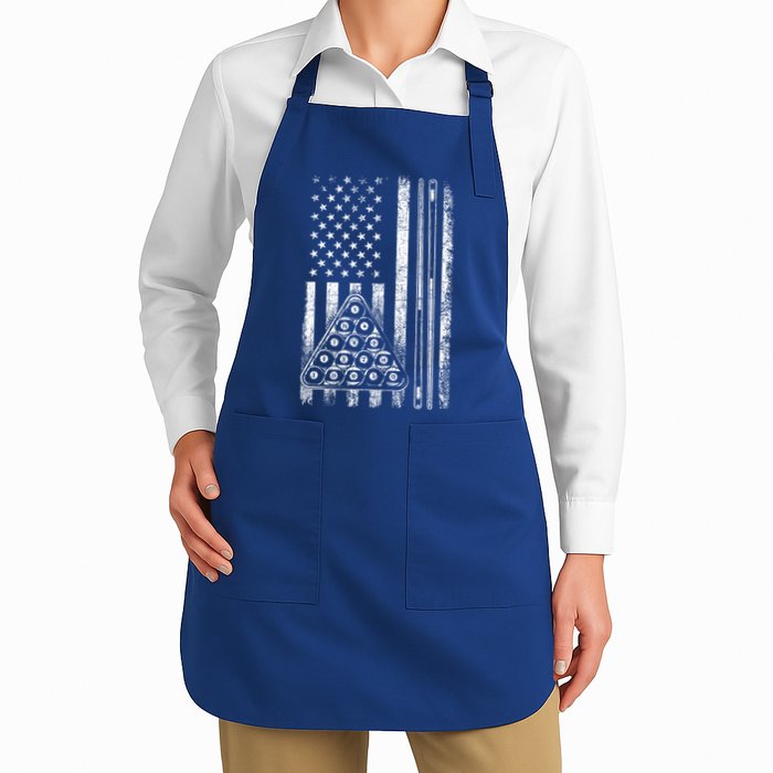 Usa American Flag Pool Player Sports Lover Billiard Game Gift Ideas For Fan Apron