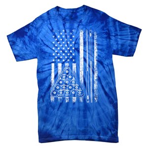 Usa American Flag Pool Player Sports Lover Billiard Game Gift Ideas For Fan Tie-Dye T-Shirt