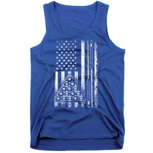 Usa American Flag Pool Player Sports Lover Billiard Game Gift Ideas For Fan Tank Top