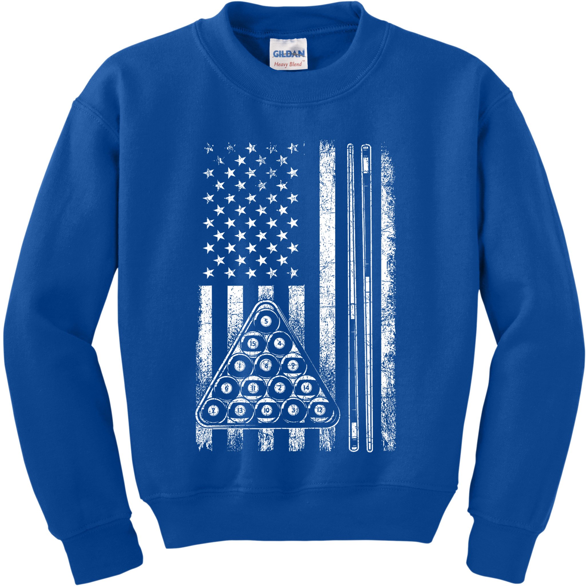 Usa American Flag Pool Player Sports Lover Billiard Game Gift Ideas For Fan Kids Sweatshirt