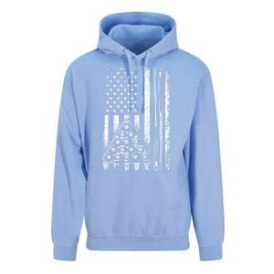 Usa American Flag Pool Player Sports Lover Billiard Game Gift Ideas For Fan Unisex Surf Hoodie