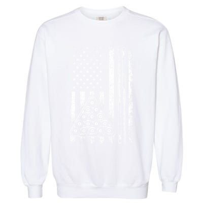 Usa American Flag Pool Player Sports Lover Billiard Game Gift Ideas For Fan Garment-Dyed Sweatshirt