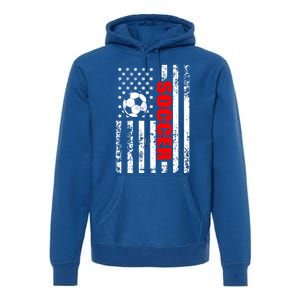 Us American Flag Soccer Patriotic Soccer Great Gift Premium Hoodie