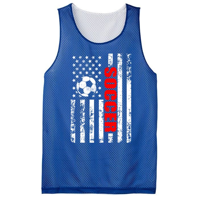 Us American Flag Soccer Patriotic Soccer Great Gift Mesh Reversible Basketball Jersey Tank