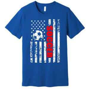 Us American Flag Soccer Patriotic Soccer Great Gift Premium T-Shirt